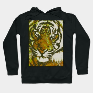 stylized tiger head Hoodie